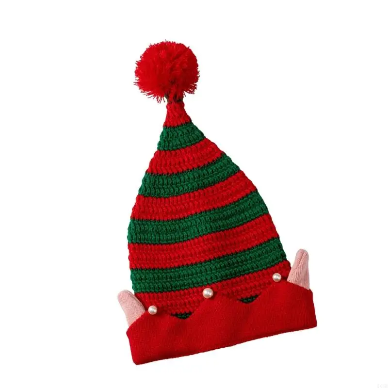 Cappello da bambino in acrilico flessibile con incantevole contorno orecchie da hobgoblin abbellimento in pietra scintillante