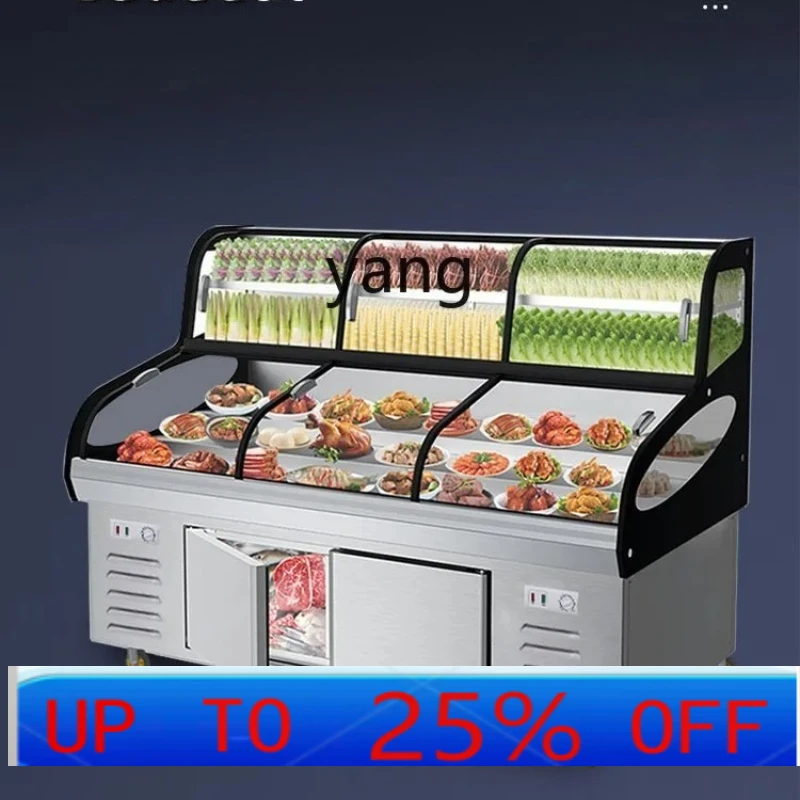 

Lh commercial freezer refrigerated and frozen temperature control dish display cabinet