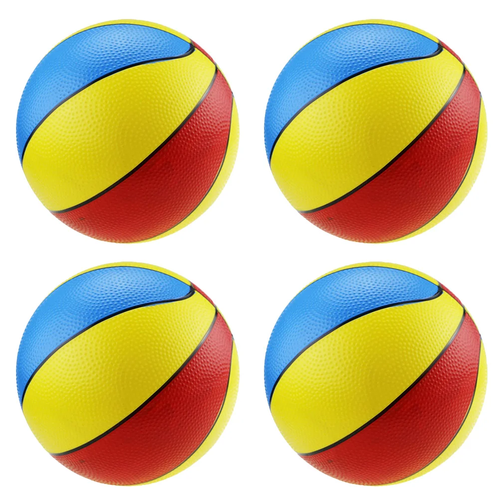 4 pçs 8.5 polegadas pequena bola de praia inflável design de basquete colorido para crianças indoor ao ar livre jogar jogos divertidos bola inflável