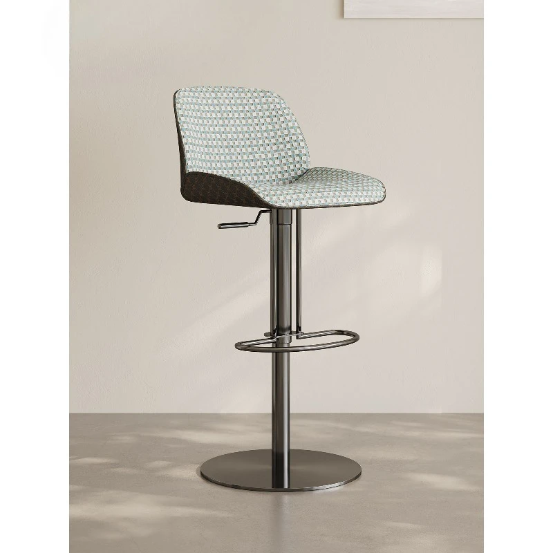 

Italian light luxury bar chair living room front desk home high chair