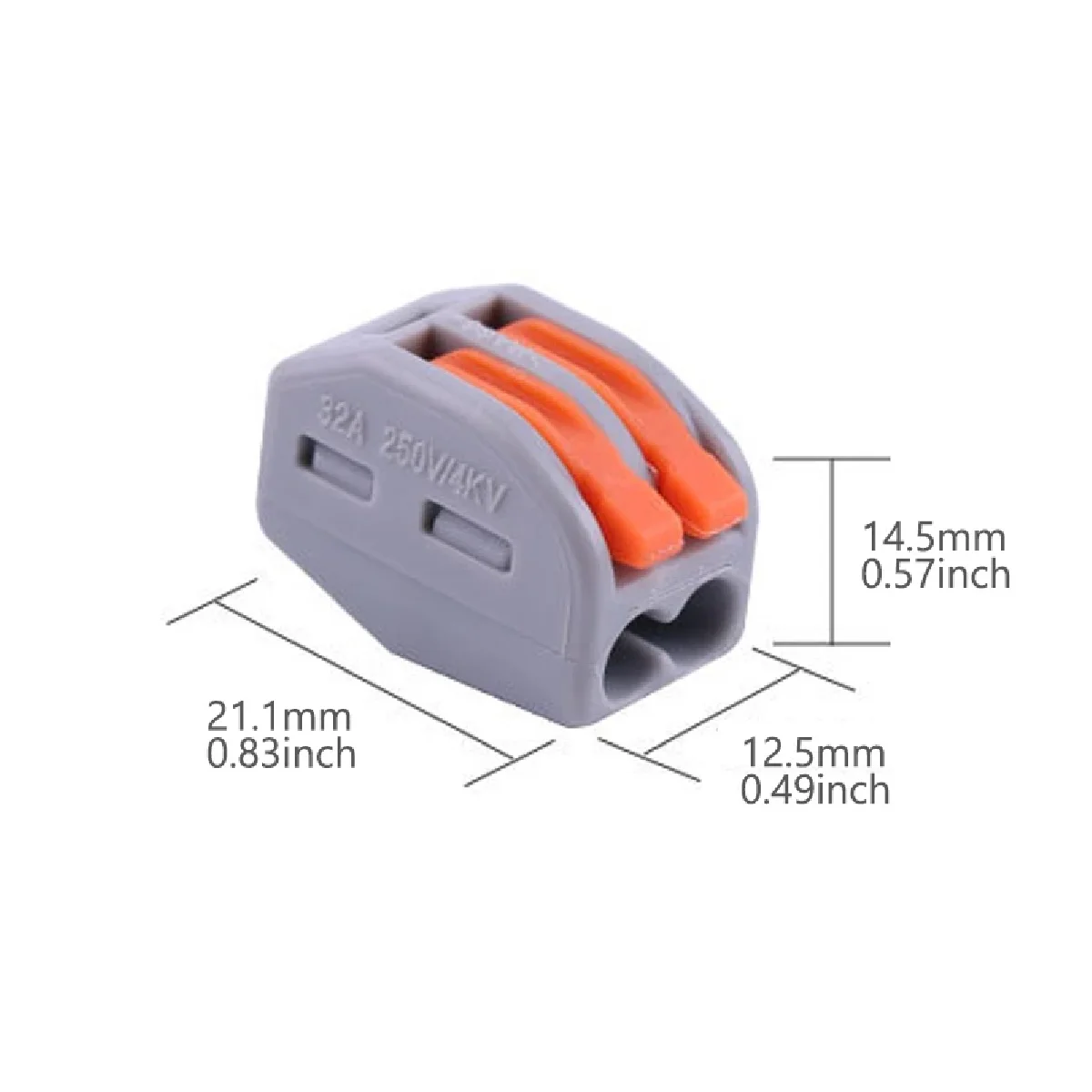 10PCS Wire Connector Electric Strip Connectors Mini Cage Spring Universal Compact Quick Wiring Conductors Push-in Terminal