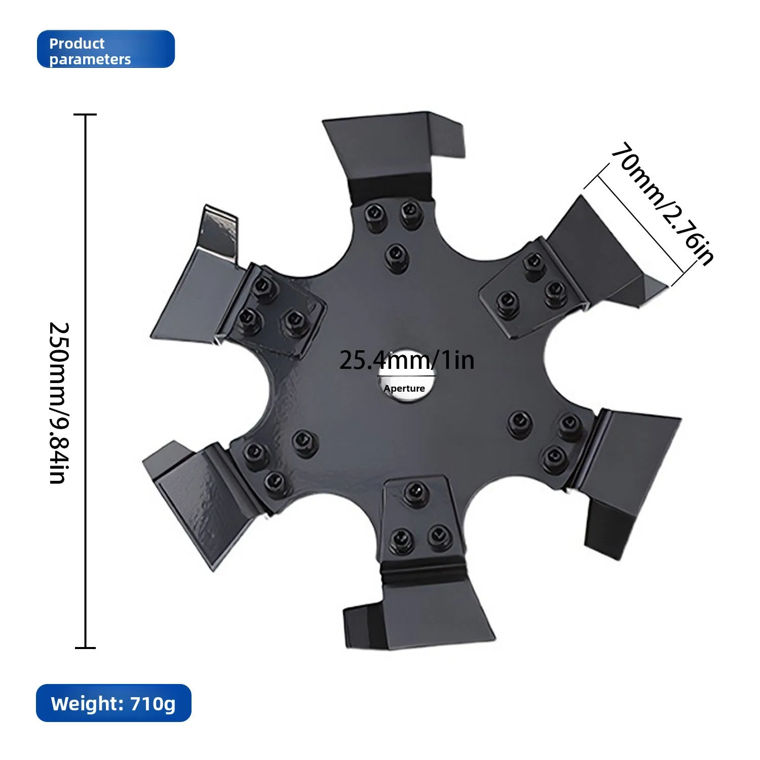 Lawn Mower Accessories Weeding Wheel Blades Small Tilling Loosening Furrow Wheel Multi-functional Weeding Wheel