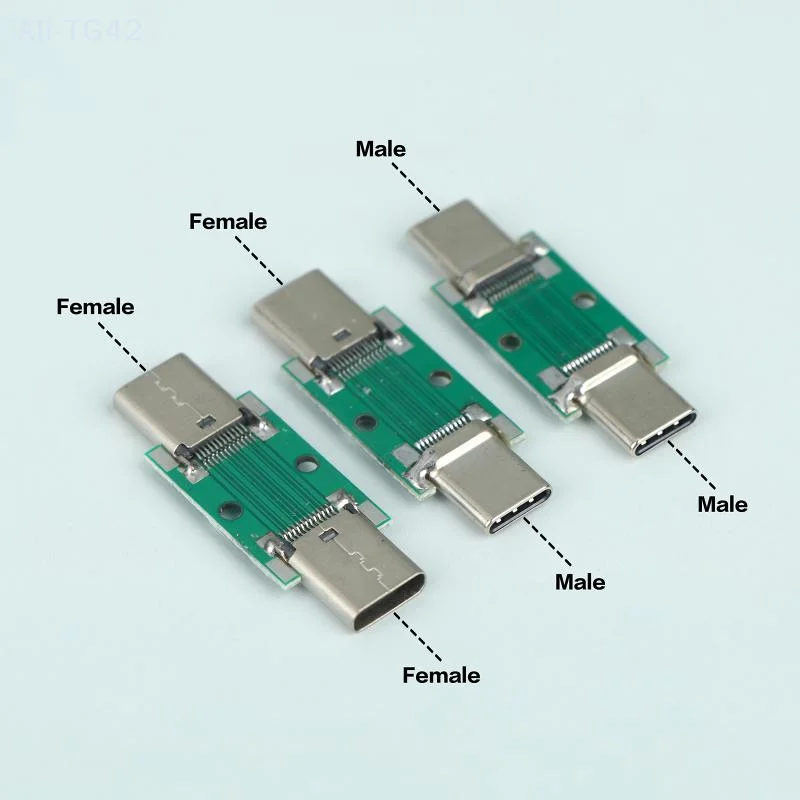 pogyrt Type-C Multi-function Test Board USB 3.1 Type C 24 Pin Female To Male Female 24P High Current Adapter PCB Board