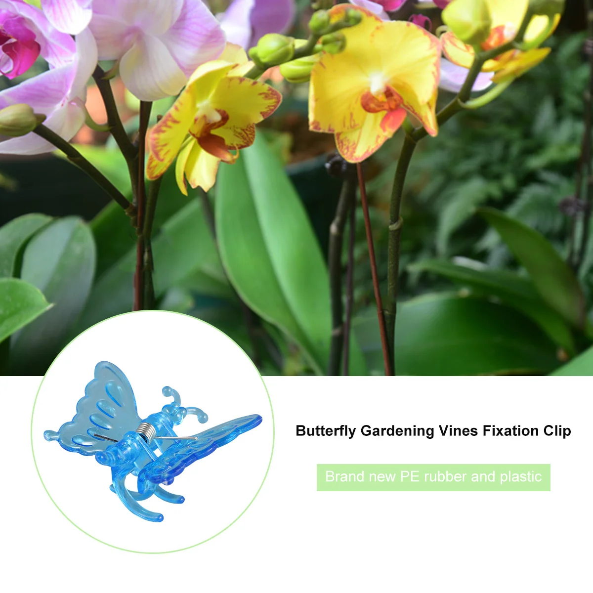 

30Pcs Reliable Orchid Clips Garden Flower Vine Fixed Clamps Durable Support for Various Plants Gift Idea Orchid Clips
