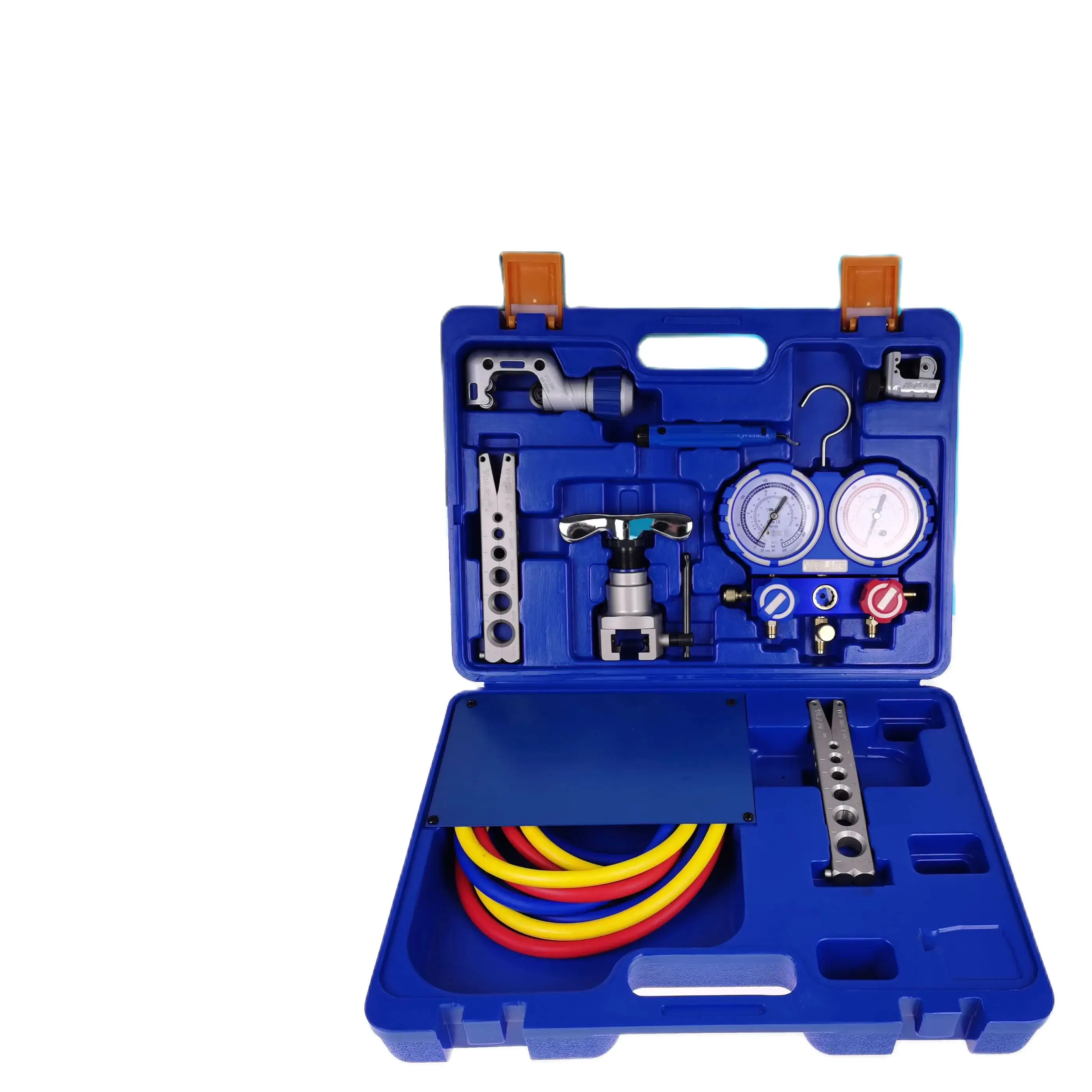 Kit alat pembakaran terintegrasi untuk pendinginan, set peralatan pendinginan VTB-5B dengan pengukur tekanan pendingin R410A