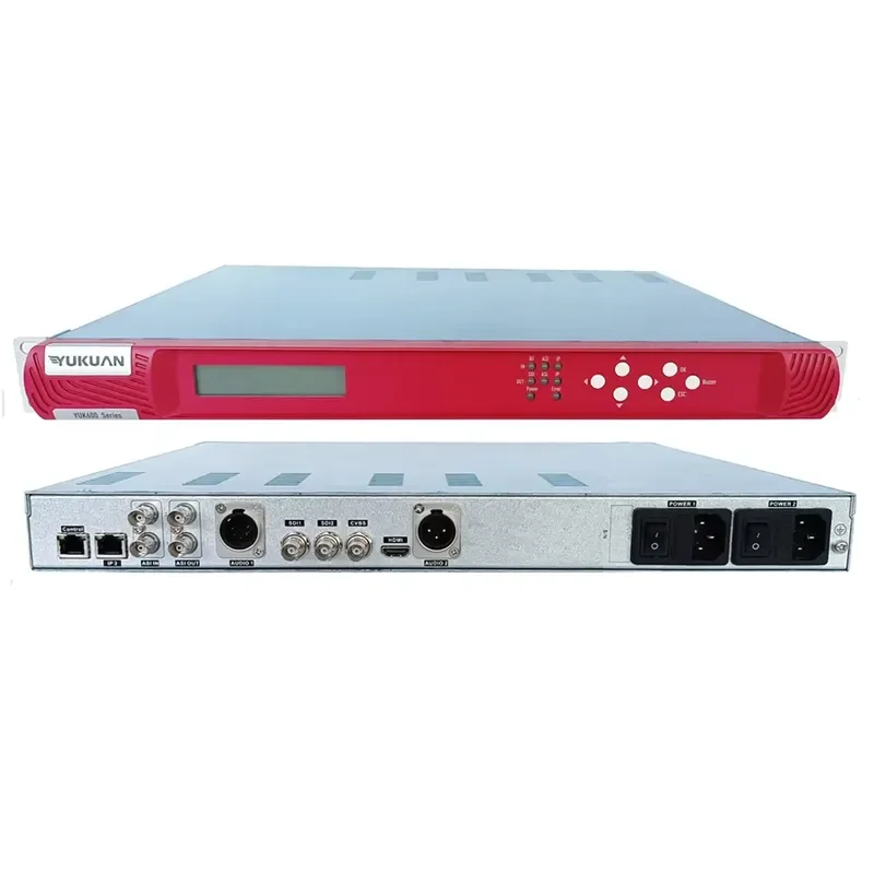 Digital TV station 1 channel high definition MI SDI decoder IP ASI UDP video H265 H264 MPEG4 decoder, dual power supply,