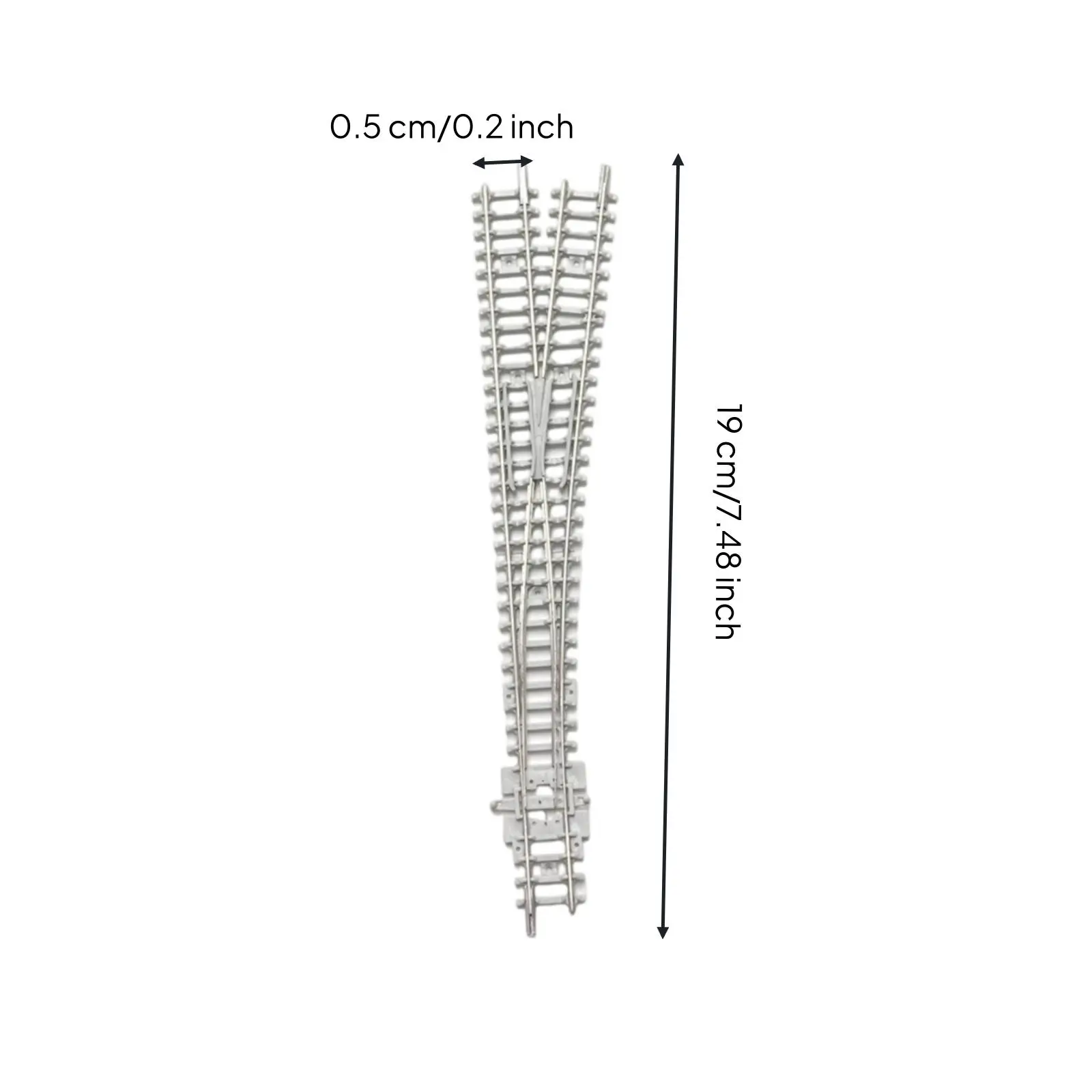 Detailed Miniature Railroad Turnout Track with Conductive Copper Alloy Rails for HO Scale Diorama Scenery