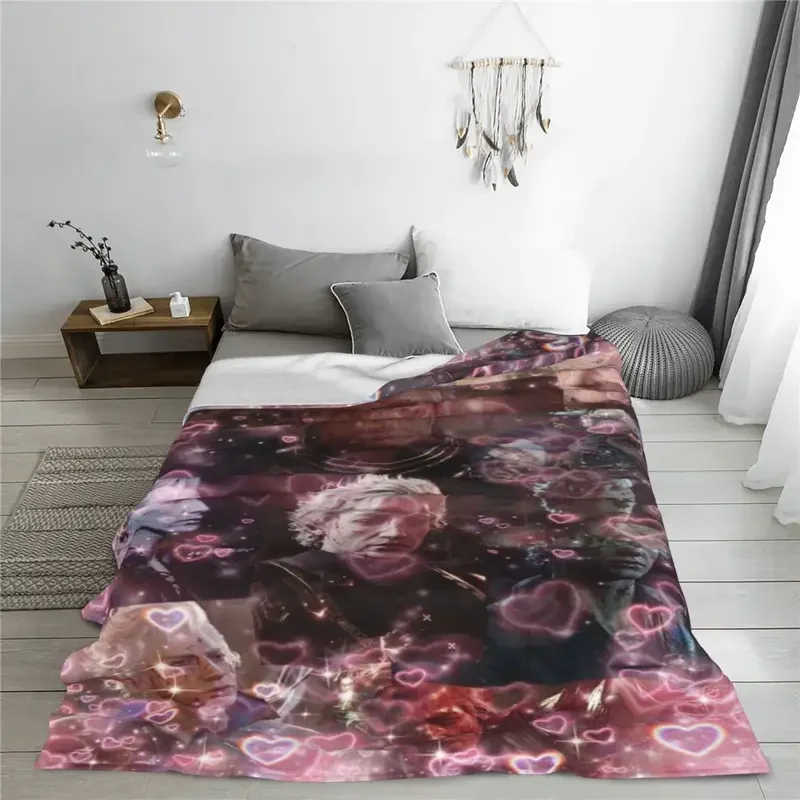 BG3 Astarion Game coperta Coral Fleece peluche primavera autunno Baldur Gate 3 coperte Super calde per letto Car Bedding plaid