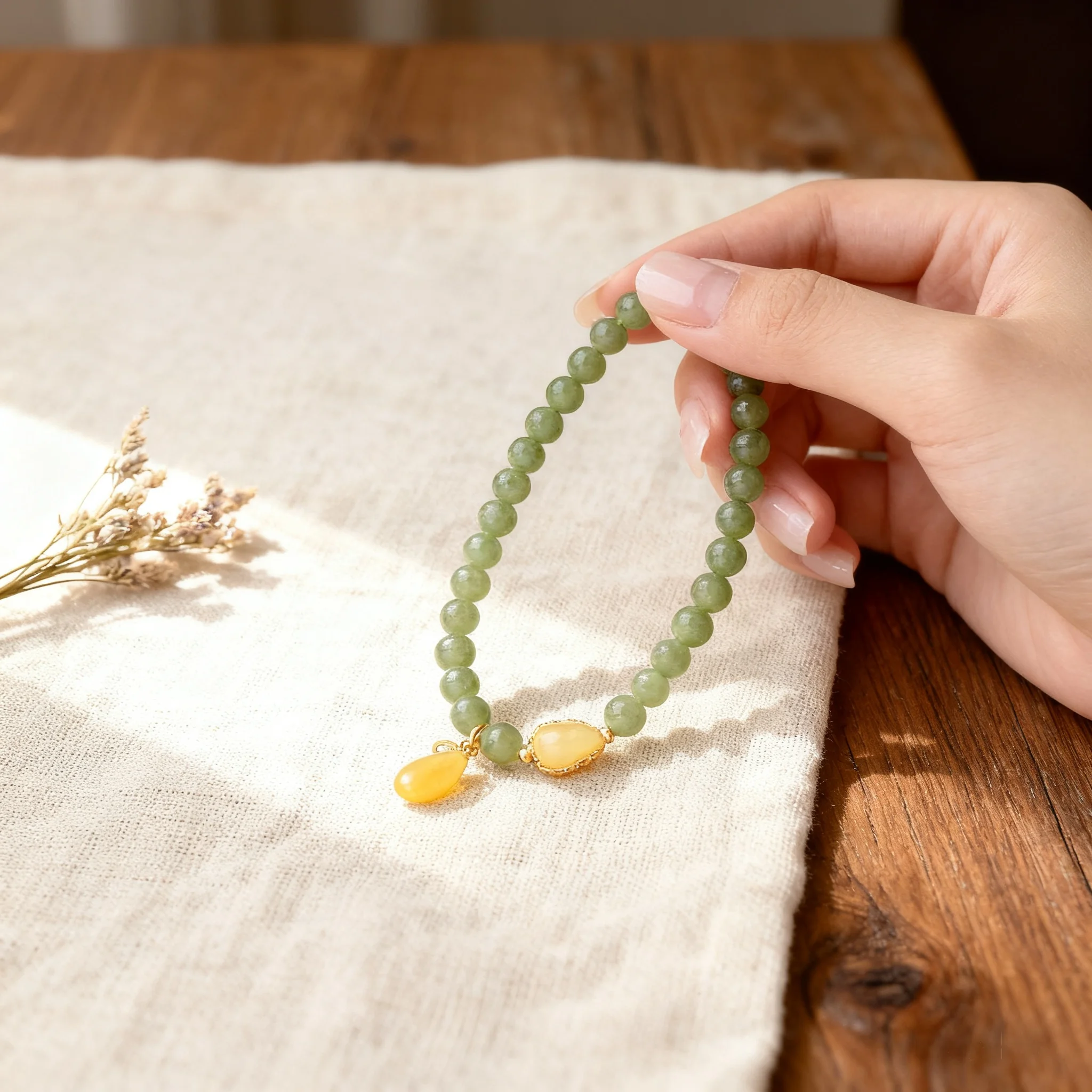 

Handmade Healing Crystal Bracelet for Men and Women, Natural Gemstone Energy Jewelry for Stress Relief, Balance & Chakra Healing