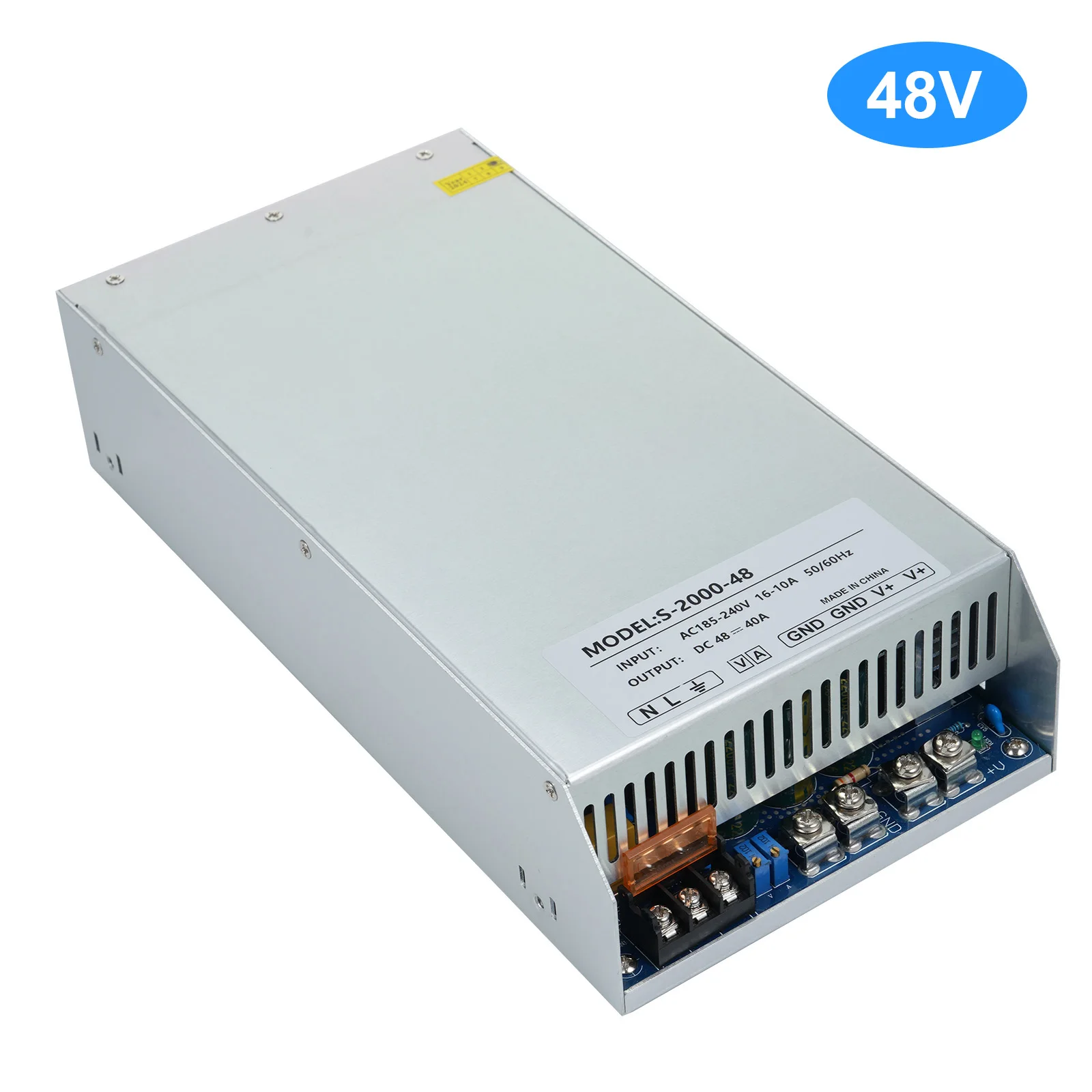 Switching Power Supply  48V 40A 2000W Power Adapter Voltage AC 185V-240V to 48V 40Amp Switching Converter for 3D Printer Househo