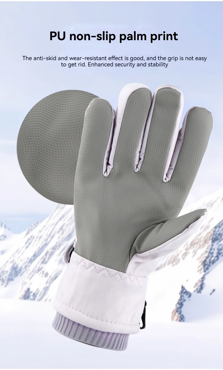 تصميم عصري الشتاء على الجليد قفازات التزلج عدم الانزلاق شاشة تعمل باللمس مقاوم للماء دراجة نارية الدراجات الصوف قفازات ركوب الخيل الدافئة