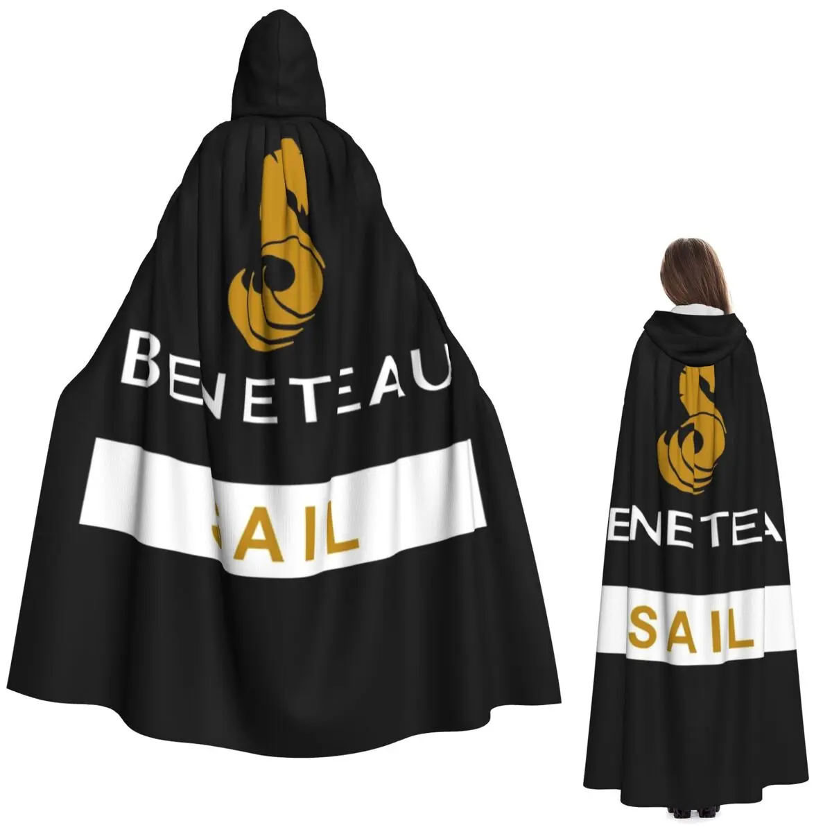 

Beneteau Boats 2 Long Hooded Cloak Witch Medieval Costume Cosplay Cape HalloweenParty Adult Unisex