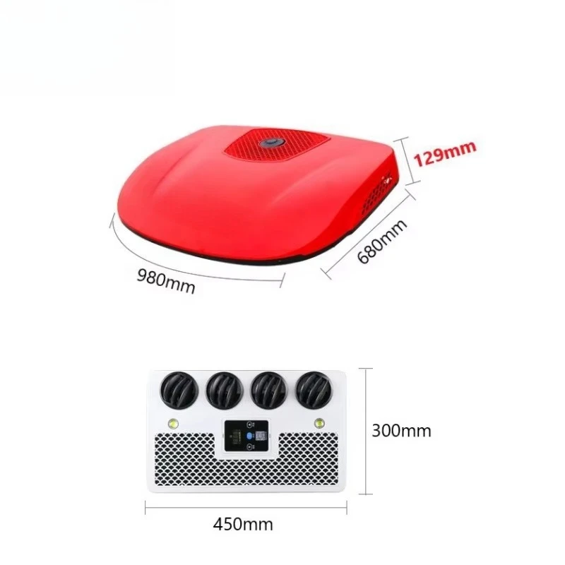 QRT 6000Btu RV مكيف هواء قافلة 12/24 فولت مبرد هواء لوقوف السيارات مع مبرد R134a للشاحنة والقوافل #3