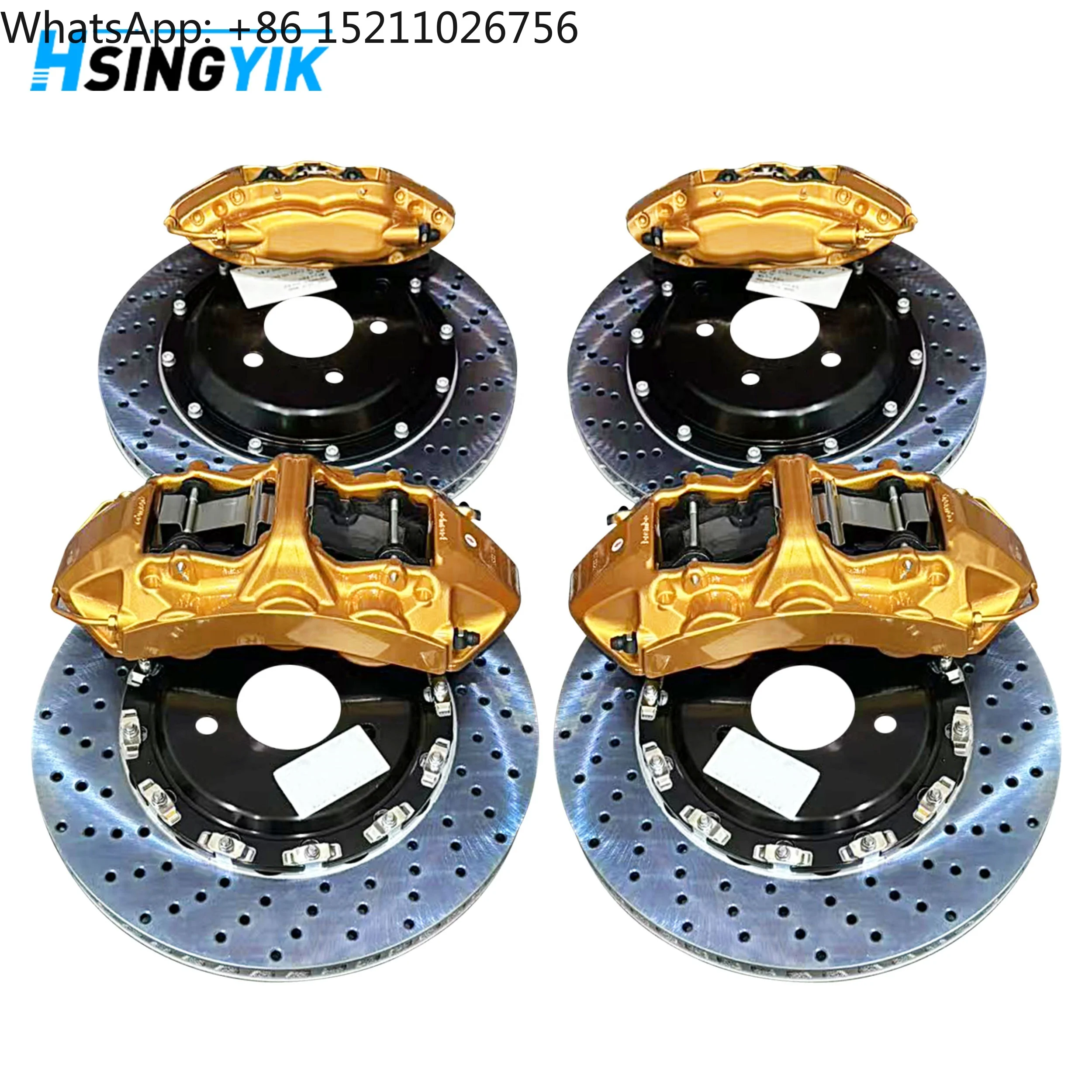 For High Performance Big Brake Kit 6 Piston Calipers Drilled Slotted Rotors for Bmw F82 M4