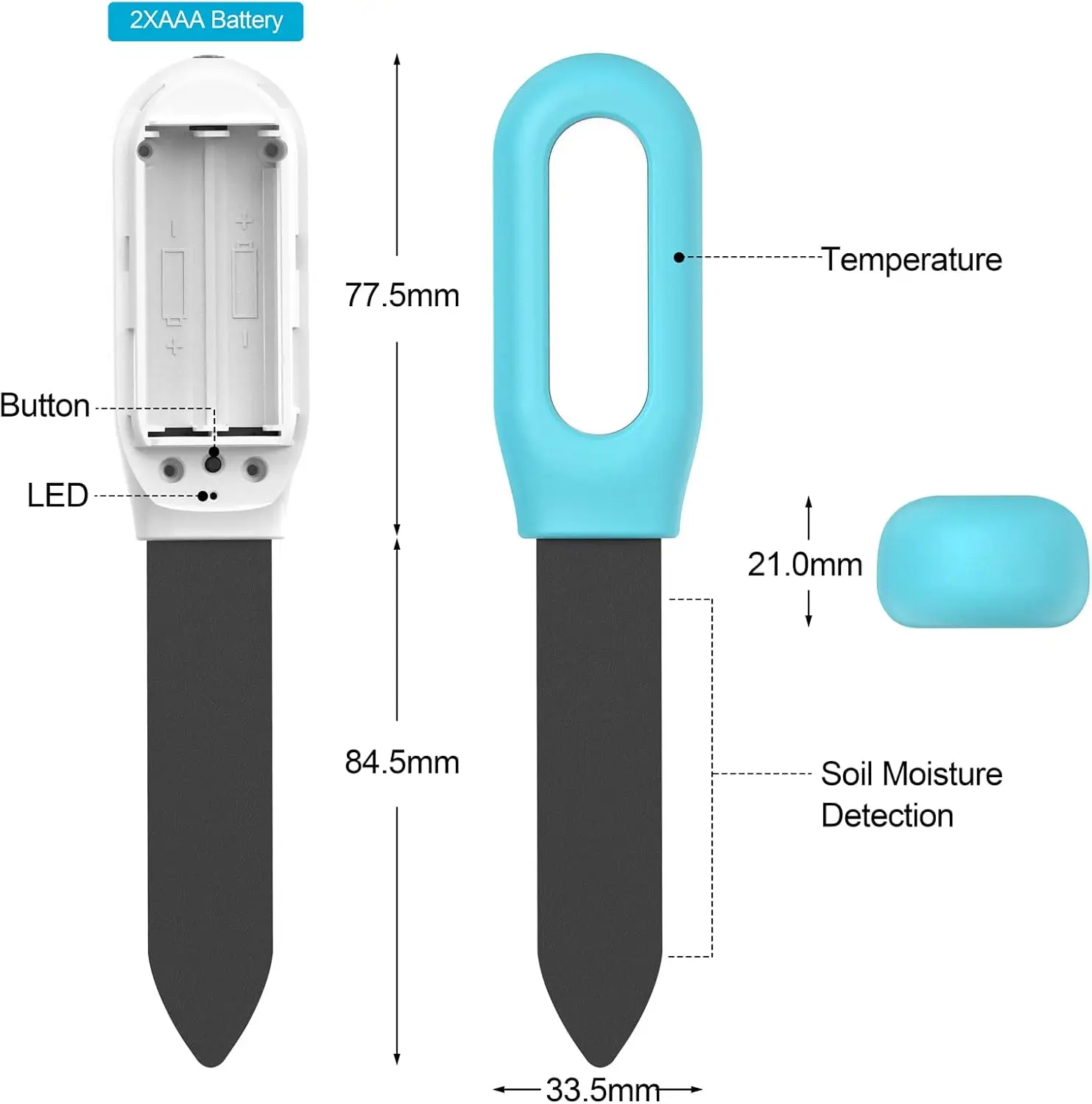 Tuya/Zigbee Smart Soil Tester Wifi Humidity Temperature Moisture Sensor Mobile phone APP Real Time Monitor for Plant Garden