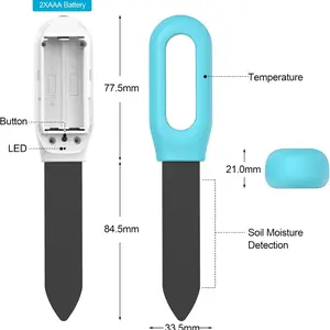 Tuya Zigbee Smart -Bodentester, Bluetooth, Luftfeuchtigkeit, Temperatur, Feuchtigkeitssensor, zelluläre Anwendung, Real -Time -Monitor für Pflanzen, Garten 8 Hauptverkaufsvideo Porter Zigbee - №4