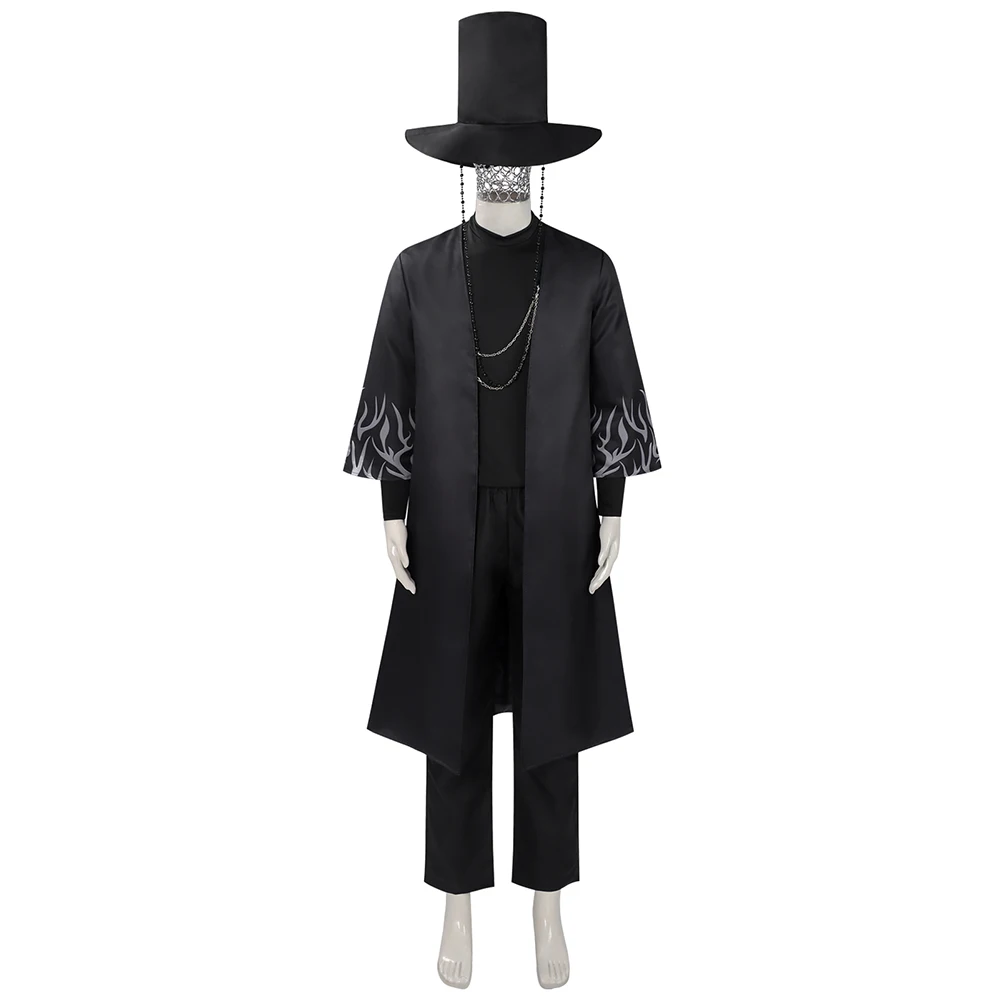 ชุดคอสเพลย์ Jinu จากวงดนตรี KPOP Saja Boys ในภาพยนตร์ใหม่ Demon ชุดคลุมสีดำสำหรับผู้ชาย ชุดแสดงแฟนคลับ ชุดฮาโลวีน ชุดงานรื่นเริง