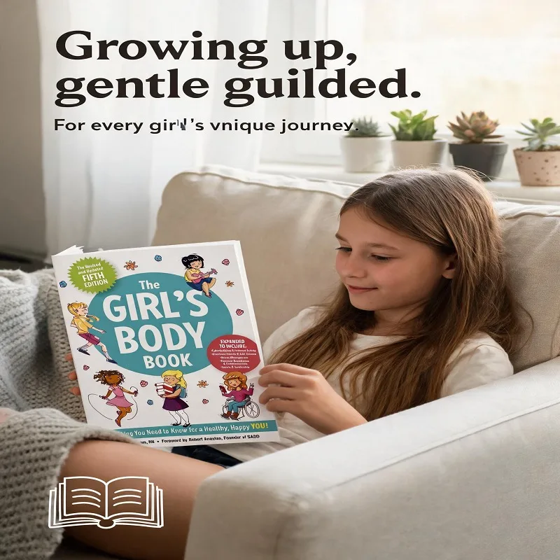 The Girl's Body Book 5th Updated Version Girls Puberty Body Safety Emotional Health Self-Esteem Growth Guide Book for Teenagers
