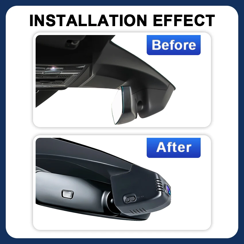 HESHECAM Car Dash Cam For Volkswagen VW e-Up 2019-2025 , TYRON X 2023 4K OEM Look DVR Front And Rear Dual Camera Video Recorder
