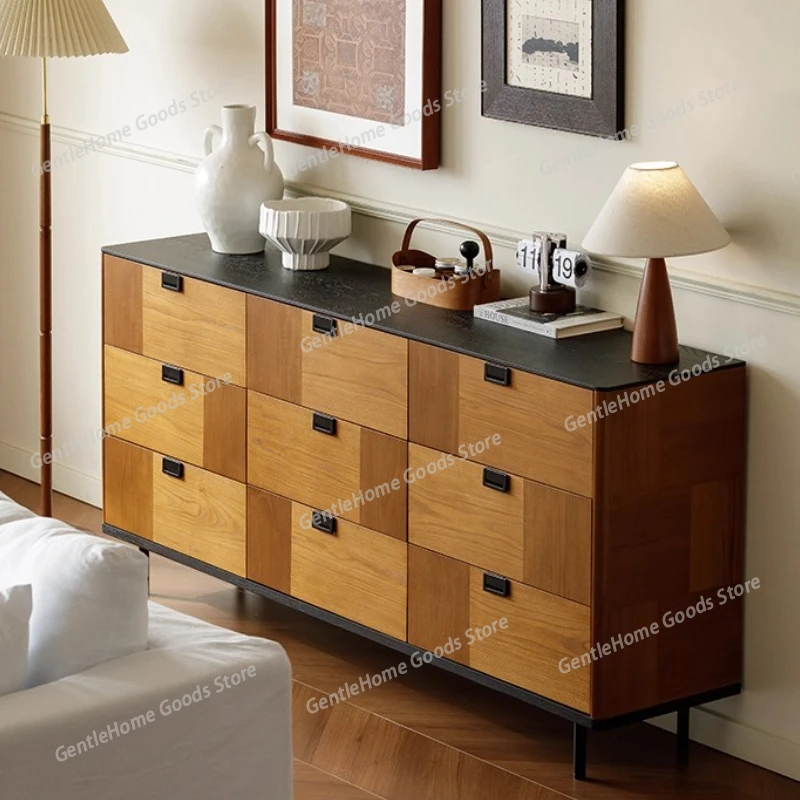 Mid Century Creative storage cabinet Modern wooden luxury design living room cabinet elegant fashion tour de rangement furniture