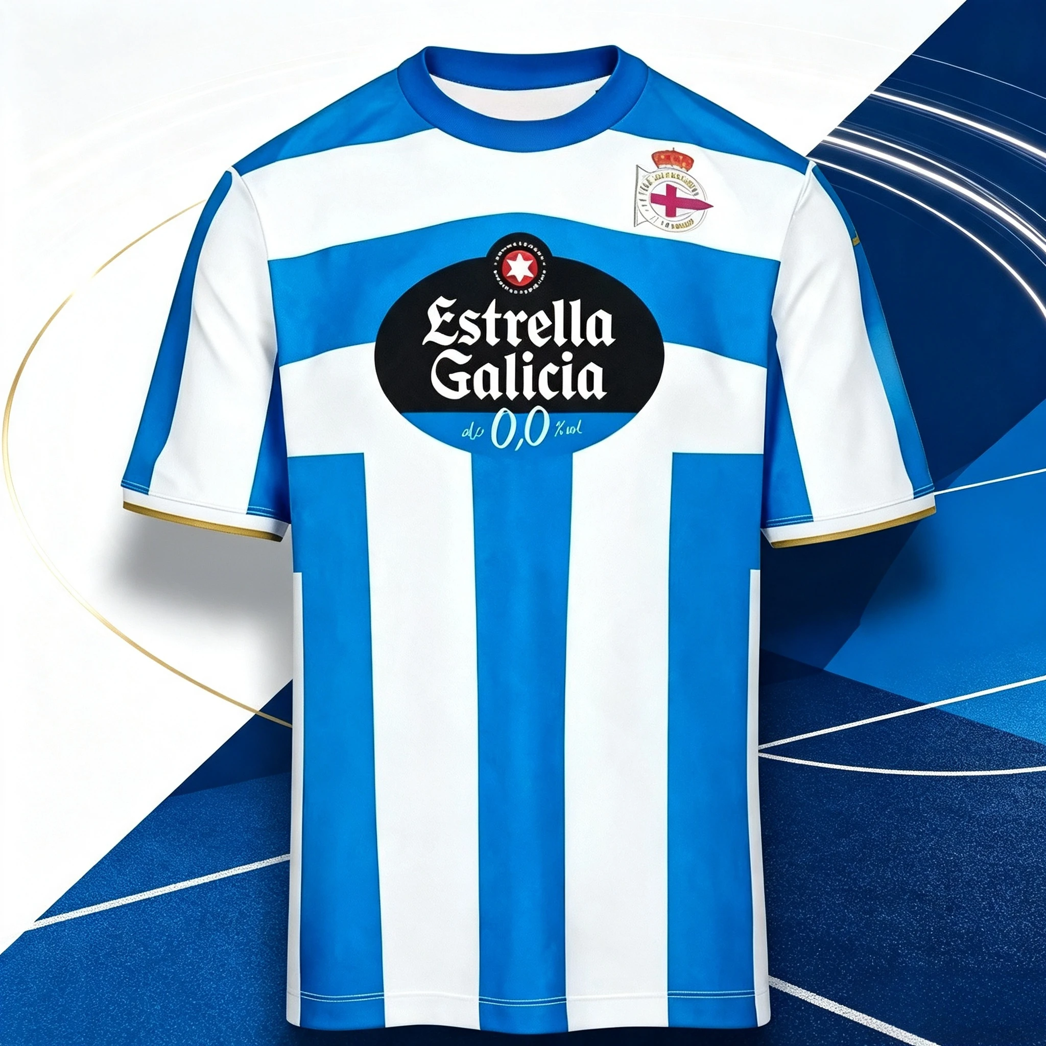 2026 Neues Deportivo La Coruna Concept Fan-Fußballtrikot, Schnelltrocknendes Sport-Freizeit-Oberteil für Herren, Kurzarm