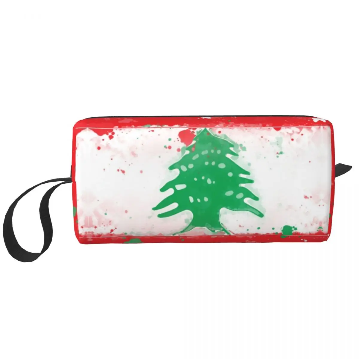 

Lebanon Grunge Flag Cosmetic Bag Women Makeup Bags Travel Daily Toiletry Bag Organizer Storage Bag