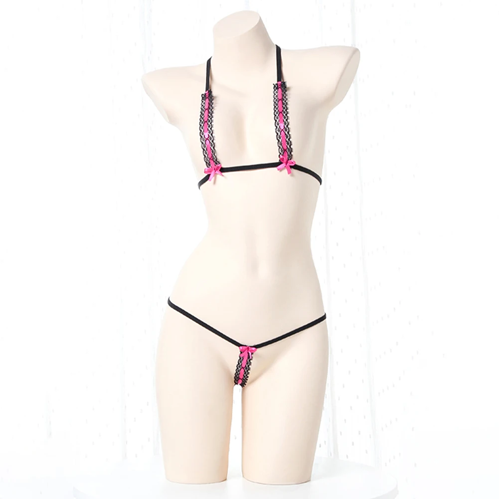 

For All Seasons Sexy Bra Thong Women Sexy Lingerie For Club Contrasting Colors Moderate Elasticity Polyester Fabric