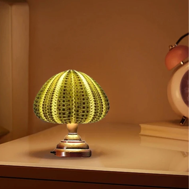 

Sea Urchin Animal Desk Lamp Beach Themed Decoration Small Bedside Light Nightlight Animal Table Lamps for Kids Room