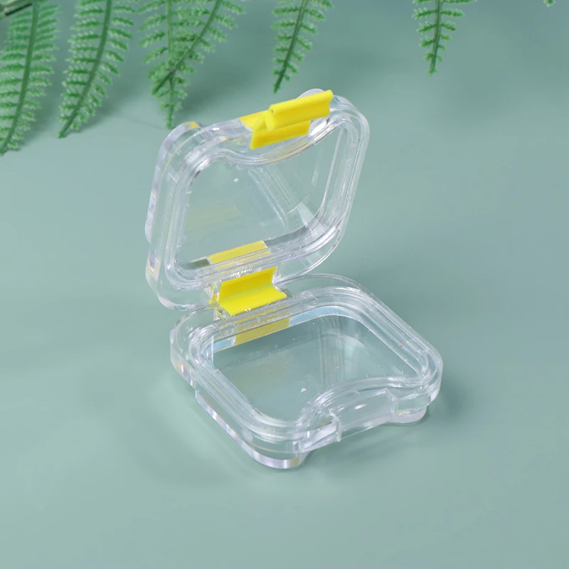 1Pc Denture Storage Box With Transparent Flexible Film Dentist Material Dental Plastic Membrane Boxes Small Dental Crown Box