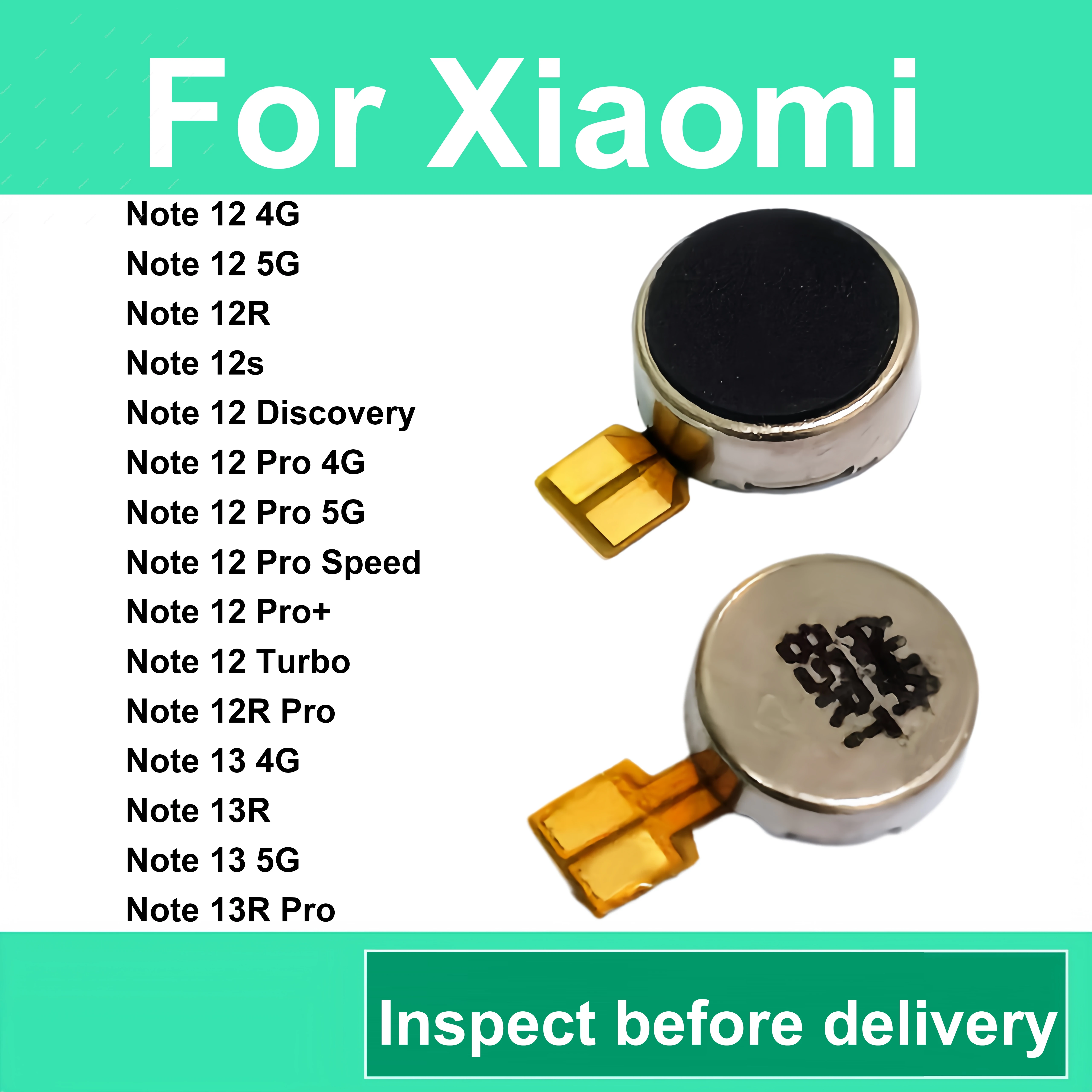 For XiaoMi Redmi Note 12 13 12S 12 Pro+ Plus Discovery Speed Turbo 5G 4G Vibrator Module Motor  Flex Cable Flex Ribbon Repair