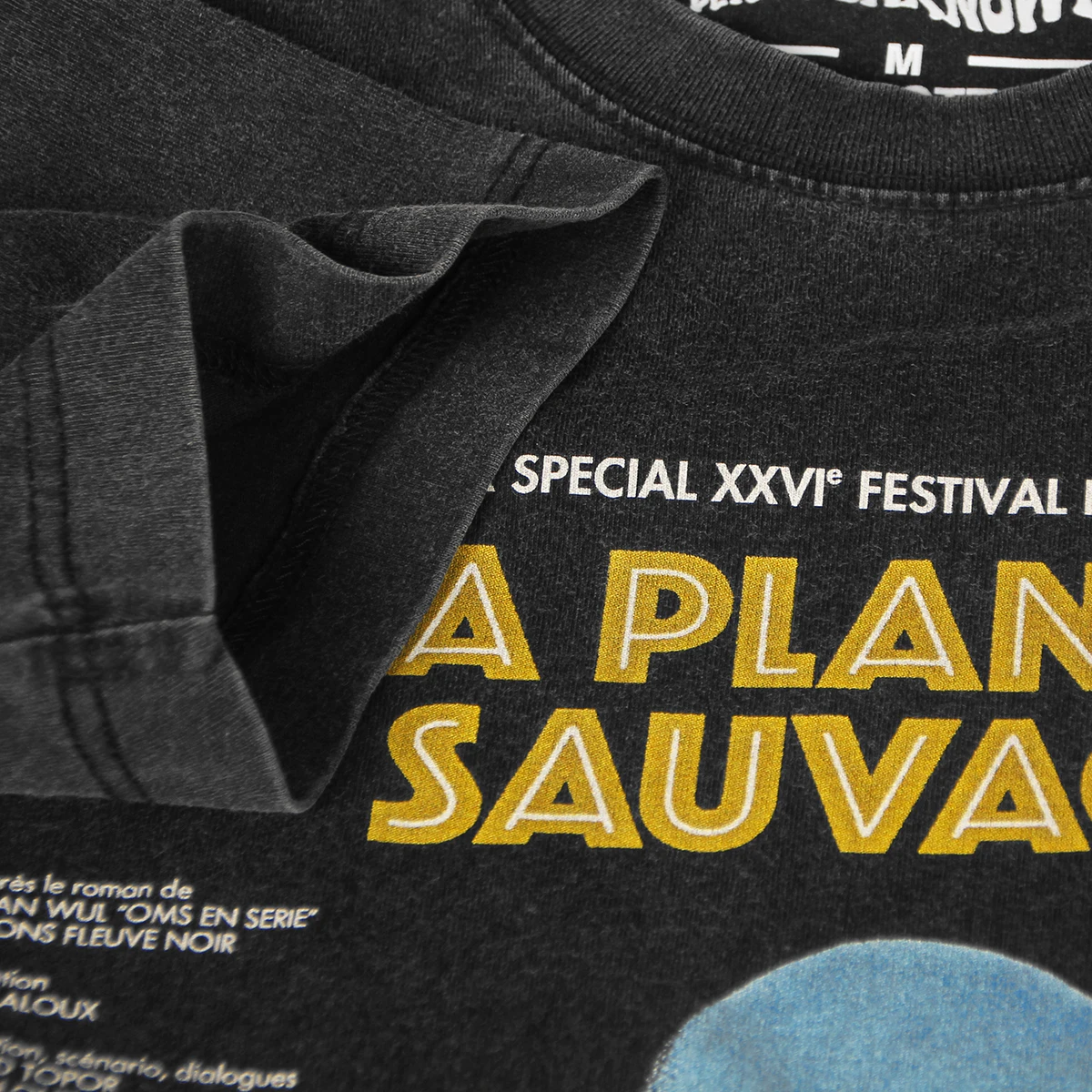 Fantastic Planet T-Shirt Movie La planete sauvage Rene Laloux Gandahar Metropolis Men Cotton Washed Short Sleeves Tee Shirt