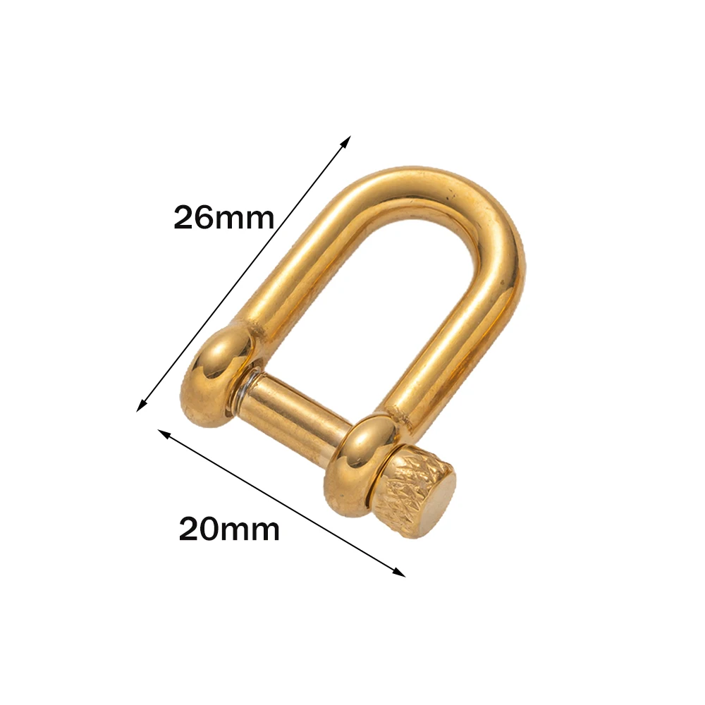 1 stks 304 Rvs D-Ring Anker Beugel Sluitingen Schroef Lock Boog Hoefijzer Gesp voor DIY Armbanden Portemonnee Sieraden Maken