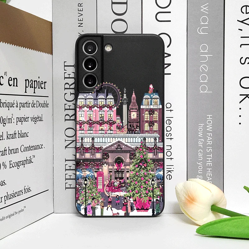 عيد الميلاد بناء الشتاء الثلوج مشهد جراب هاتف ل ممن لهم رينو 13 12 F 11 10 برو زائد البحث X5 X3 لايت X8 X7 A98 A59 غطاء ناعم