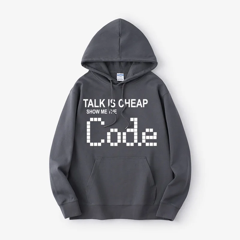 

Geek Proammer Monkey IT Code Farmer Hoodie Sweatirt Street Sle Cotton Long Sve Loose Fit ex Hooded Jaet