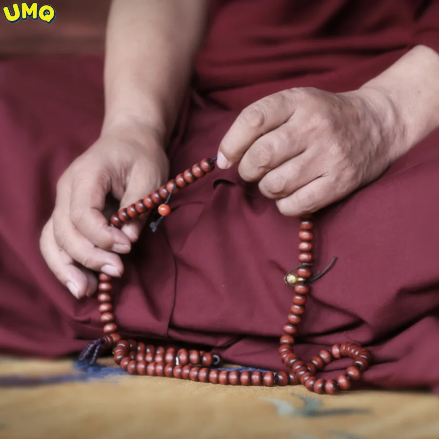 Panda Made Tibetan Dragon Subduing Wood Hand String with 108 Prayer Beads for Men and Women in Mount Wutai