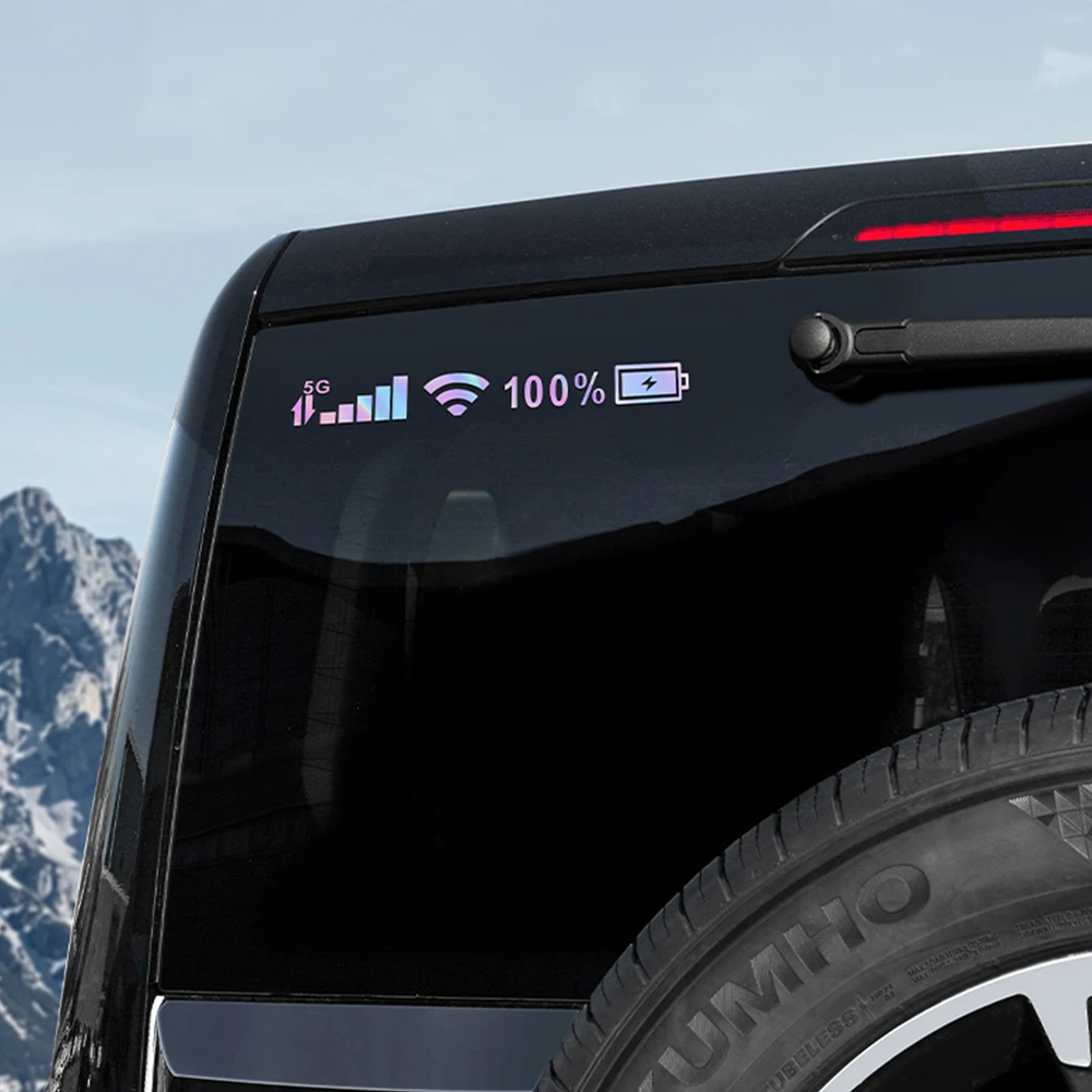 

For 2024 GWM HAVAL H9 Battery Display Reflective Sticker Rear Window Sticker Reflective Personalized Modification Product