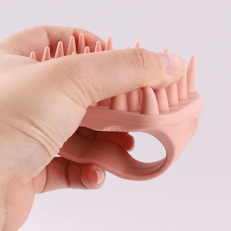 Silicone hair wash brush scalp massage silicone comb square thin hair wash brush