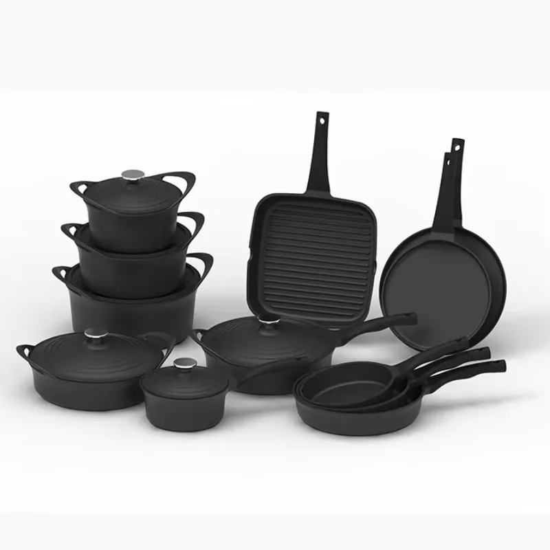 Kitchen Supplies Cookware Set Non-Stick Aluminum Soup & Stock Pots Wholesale Hot Sale Cookware Sets