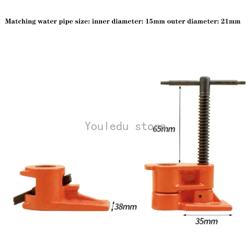 1pc Wood Glue Clamp Tube 1/2 Inch Heavy Duty Pipe Clamp Wood Gluing Clamp Steel Pipe  Fixture Carpenter Woodworking