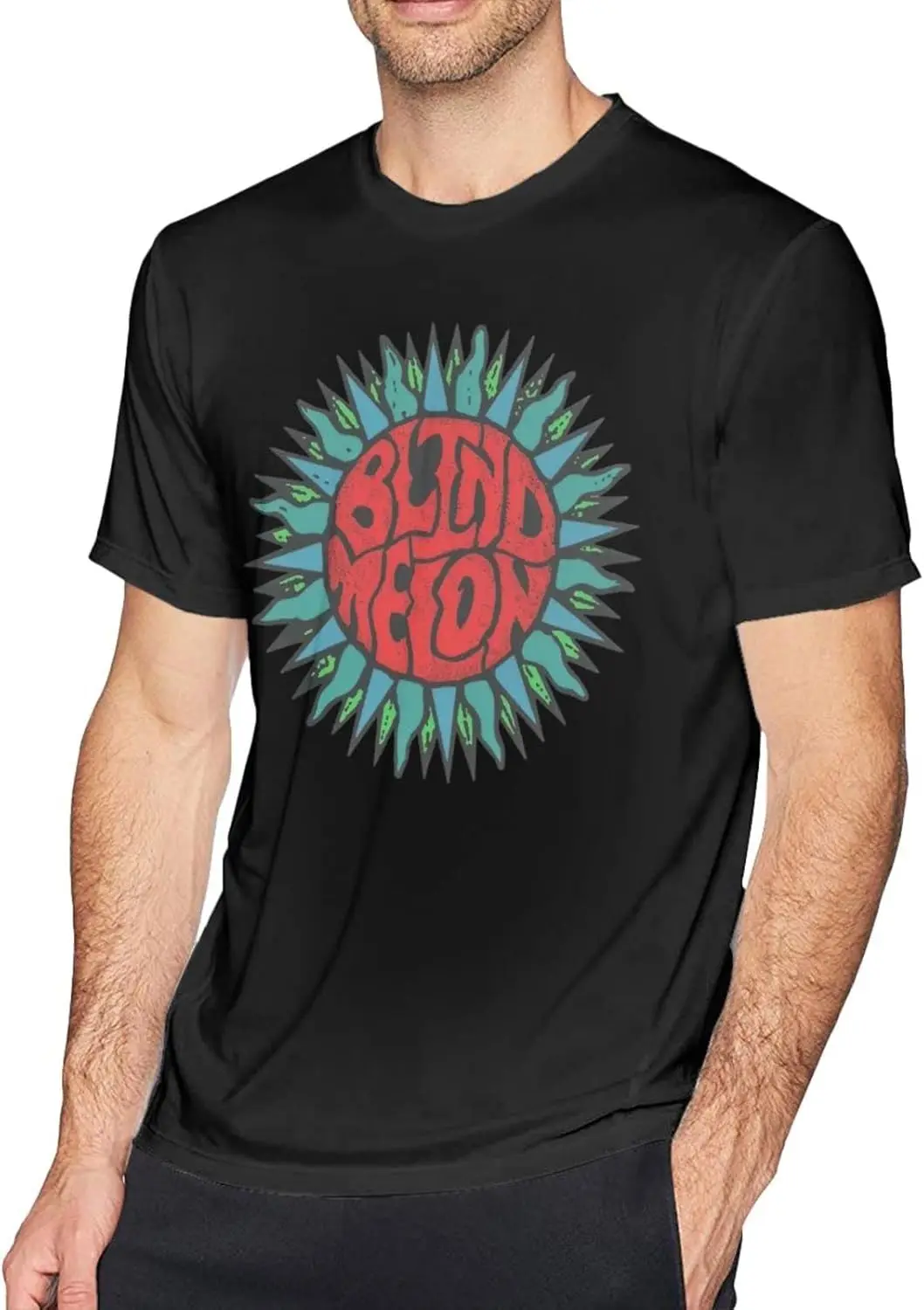 

Men'S American Rock Band Blind Music Theme Melon T Shirt Crewneck Short Sleeve T Shirt