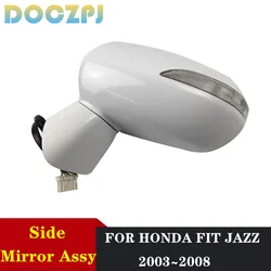 Car Exterior Door Rearview Side Mirror Assy For HONDA FIT JAZZ GD 2005~2008 For CITY 2007 2008 5PINS With LED Light