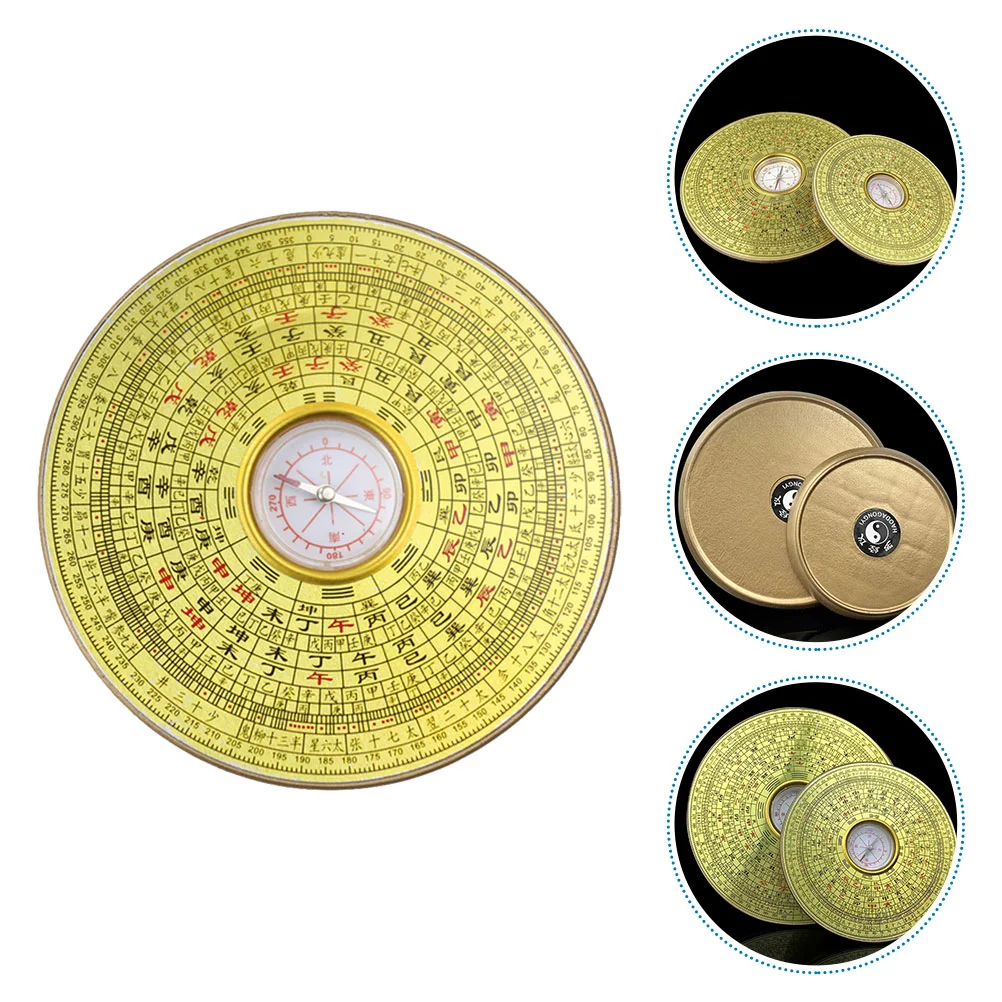 

Compass Supplies Traditional Chinese Ancient Vintage 145x145cm Durable Alloy Golden Retro Travel