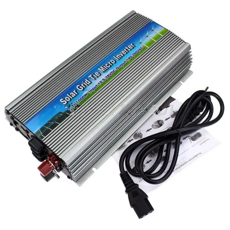 Home Solar Micro Inverter 1000W On Grid MPPT 20-45V DC 110V/220V AC Power Conversion Equipment