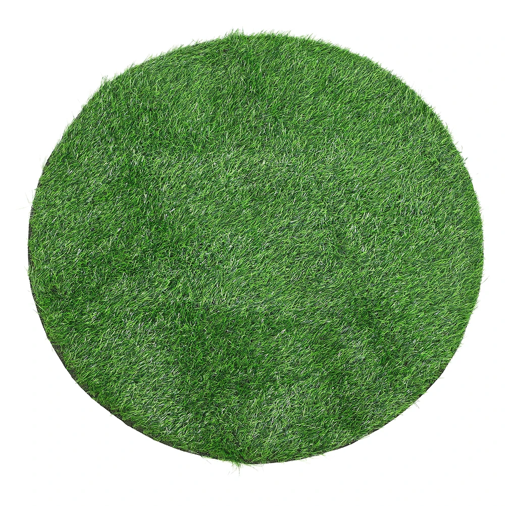 

Round 2.5cm Artificial Grass Rug 80cm Diameter Manhole Cover Decorative Fake Lawn Mat for Table Centerpiece