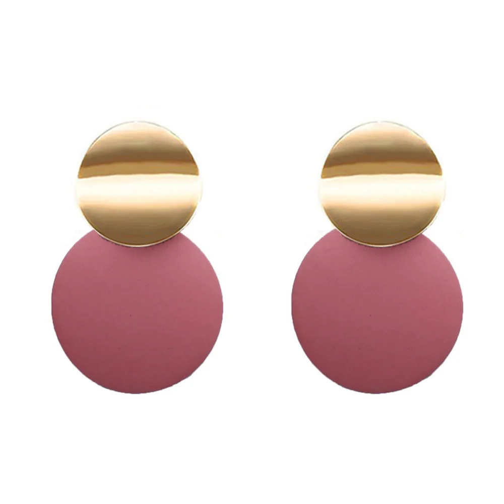 Geometric Joker Personalized Round Ring Temperament Ladies Cold Style Paint Stud Earrings image 2