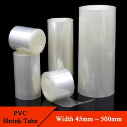 1 Meter Clear 18650 Lipo Battery PVC Heat Shrink Tube Pack 45mm ~ 500mm Width Insulated Film Wrap lithium Case Cable Sleeve Blue