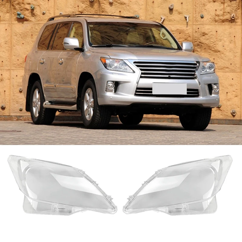 

1Pair Car Front Headlight Head Light Lamp Lens Shell Cover Replacement For Lexus LX570 2011 2012 2013 2014 2015