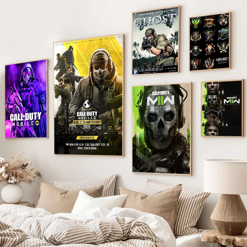 C-Call Of D-Duty Game Self-adhesive Art Poster Whitepaper Prints Posters Artwork Aesthetic Art Wall Painting