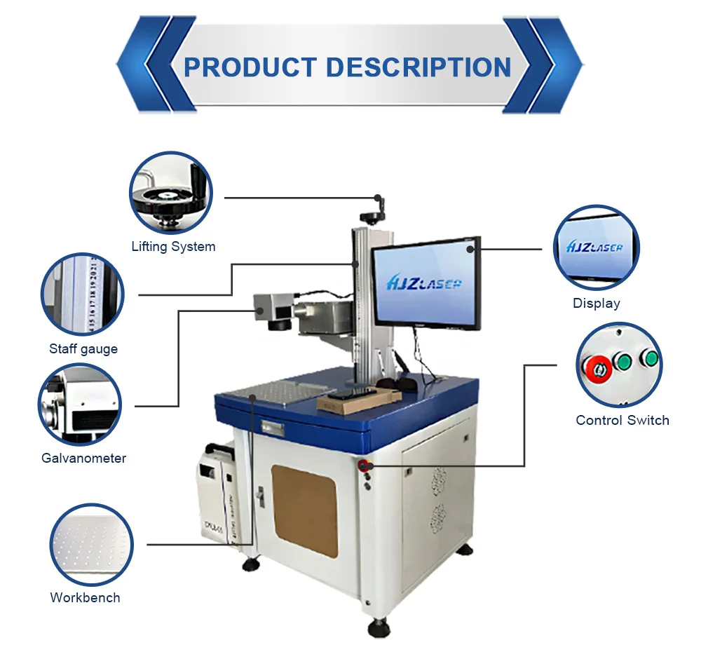 cam lazer markalama Monthly Deals UV Laser Marking Machine for Silicone Logo Printing Glass