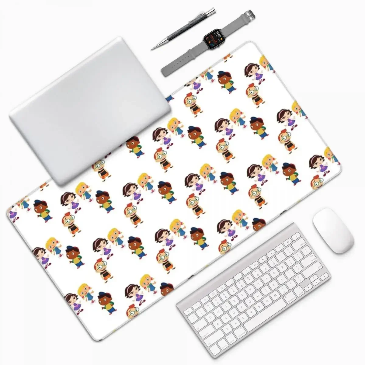 Little Einsteins Squad Happy Grande Mouse Pad para Computador, Tapete para Teclado e Mouse, Tapete para Jogos, PC, Laptop, Acessórios de Escritório, Tapetes de Mesa